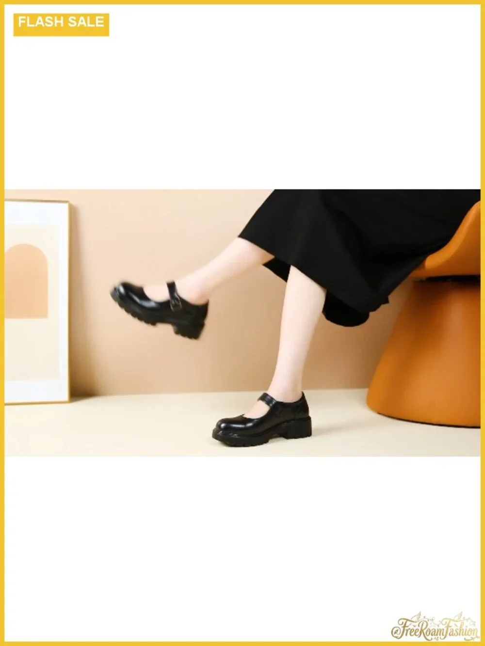 Women's Mary Jane Platform Shoes Chunky Heel Leather Memory Foam Buckle